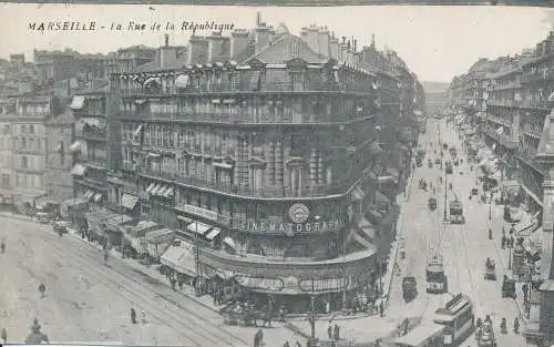 PC46101 Marseille. Die Rue de la Republique. 1915