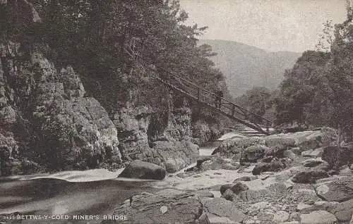 PC45771 Bettws Y Coed. Bergarbeiterbrücke. P.A. Meredith. Nr. 3425