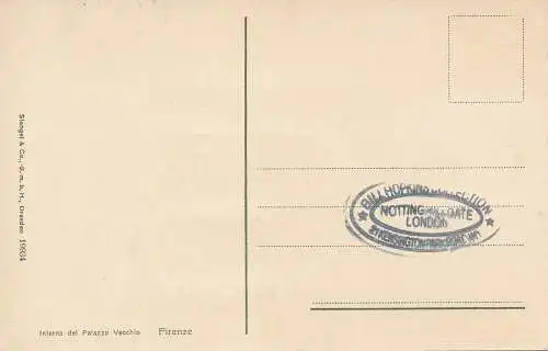 PC46266 Innenraum des Alten Palastes. Florenz. Stengel. B. Hopkins