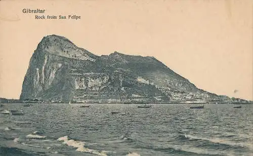 PC45573 Gibraltar. Felsen aus San Felipe. V. B. Cumbo