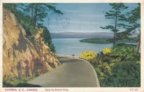 PC46152 Victoria. B. C. Kanada. Entlang des Malahat Drive. 1959