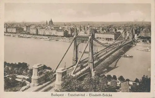 PC46042 Budapest. Erzsebet hid. Elisabeth Brucke. Stengel