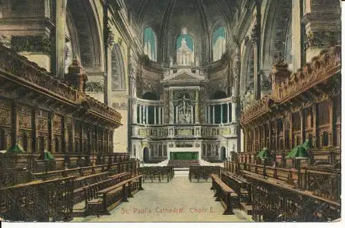 PC45260 St. Pauls Kathedrale. Chor E.J.J. Samuels