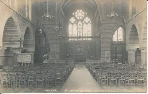 PC44988 Allerheiligenkirche. Clifton. Innenraum. 1907