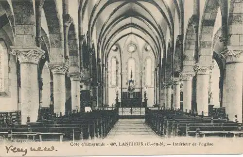 PC46926 Smaragdküste. Lancier. Innenraum der Kirche. E. Legoupil Flers. Nein