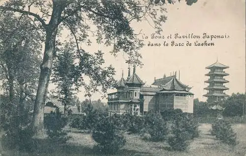 PC45679 Japanischer Turm und Pavillon im Laeken Park