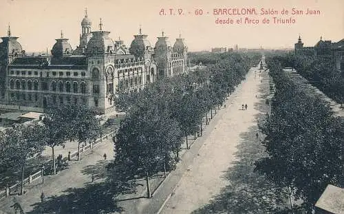 PC46209 Barcelona. Salon von San Juan aus dem Arc de Triomphe. A. Toldra Viazo.