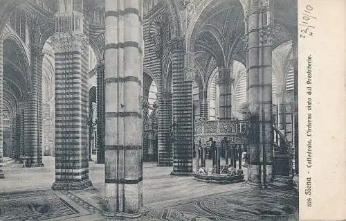 PC46407 Siena. Kathedrale. Das Innere Viso des Presbyteriums. S. Venturini. 1918. B