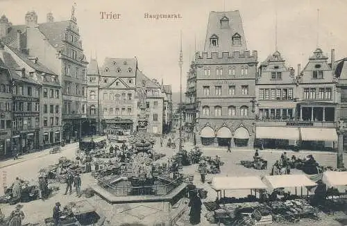 PC46857 Trier. Hauptmarkt. Schaar und Dathe. B. Hopkins