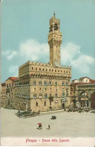 PC46957 Florenz. Piazza della Signoria. Ferd. Schluck. B. Hopkins