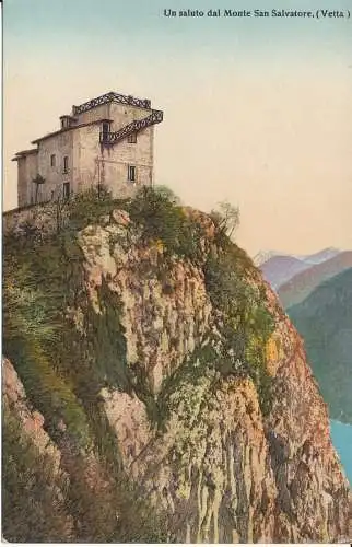 PC46967 Ein Gruß vom Monte San Salvatore. Gipfel. Photochrom. B. Hopkins