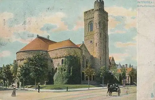 PC46532 Paterson. N.J. St. Pauls Kirche. Tuck. Nr. 2207. 1906