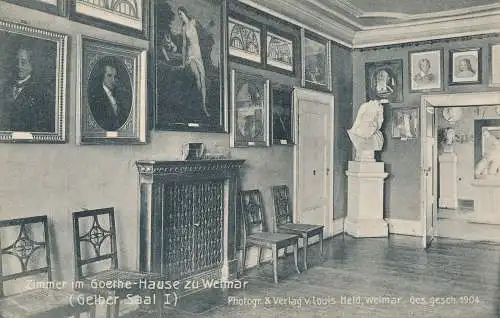 PC46269 Zimmer im Goethe Haus zu Weimar. Louis Held. B. Hopkins