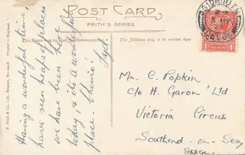 PC45645 Clovelly. Eingang zum Dorf. Frith. Nr. 2420B. 1927