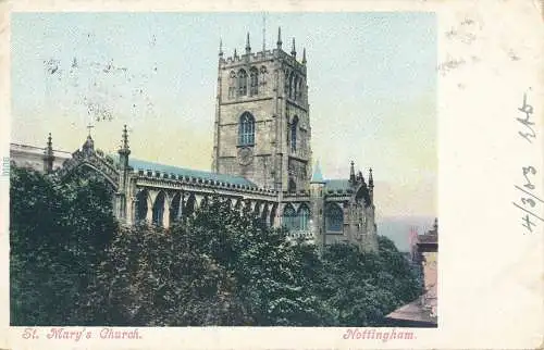 PC45760 St. Marys Kirche. Nottingham. 1903