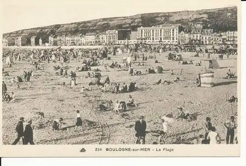 PC47143 Boulogne sur Mer. Der Strand. Photomechanik. Nr. 254