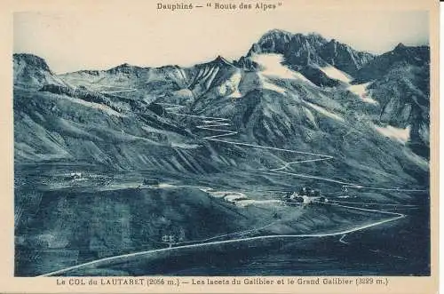 PC46993 Dauphine. Route des Alpes. Der Col du Lautaret. Die Schnürsenkel von Galibier und