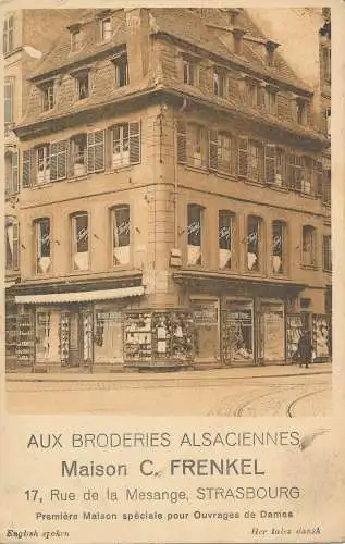 PC46364 Bei elsässischen Stickereien. Haus C. Frenkel. B. Hopkins