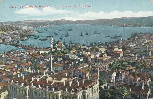 PC46369 Gruß aus Konstantinopel. Übersicht über den Bosporus. B. Hopkins