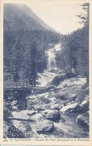 PC46425 Kauterets. Wasserfall der Spanischen Brücke und der Marcadau. B. Hopkins