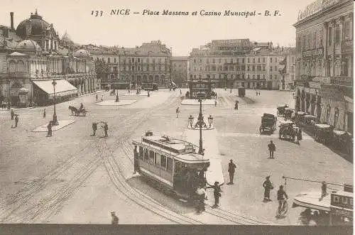 PC47005 Schön. Massena-Platz und Casino Municipal. Baylone Freres. Nr. 133