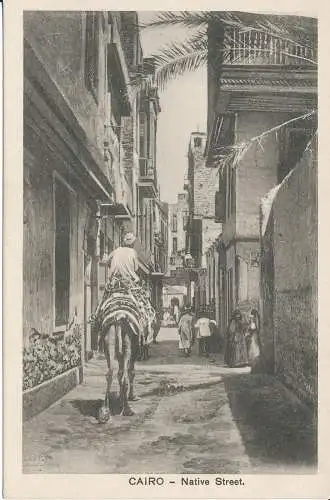 PC47356 Kairo. Native Street. Postkarte von Kairo. Serie 629