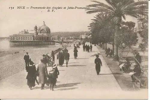 PC47006 Schön. Promenade des Anglais und Jetee Promenade. Baylone Freres. Nr. 132