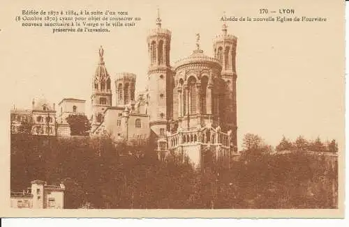 PC47046 Lyon. Apsis der Neuen Kirche von Fourviere. Brüder