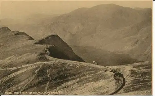 PC46932 Der Zug auf Snowdon. Judges Ltd. Nr. 9005