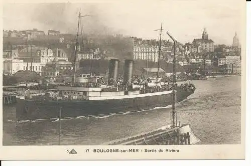 PC47147 Boulogne sur Mer. Verlassen der Riviera. Photomechanik. Nr. 17