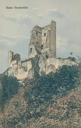 PC46762 Ruine Drachenfels. Urania. Nr. 4985. B. Hopkins