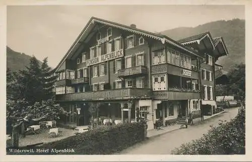 PC46385 Wilderswil Hotel Alpenblick. G.D Aguanno Zinsli. B. Hopkins