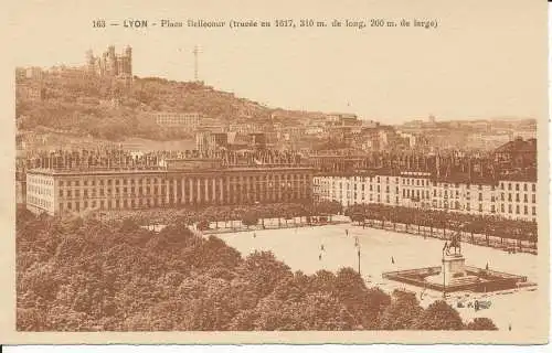 PC47058 Lyon. Place Bellecour. Brüder. Nr. 163