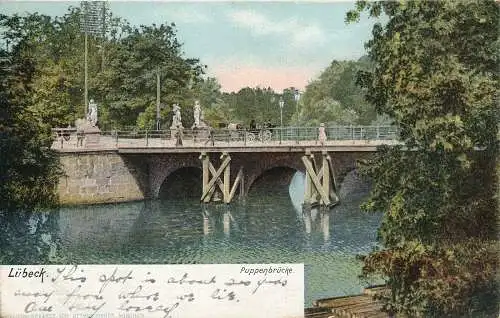 PC46763 Lübeck. Puppenbrucke. Ottmar Zieher. 1904. B. Hopkins