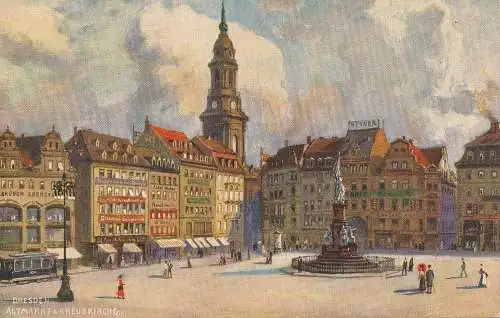 PC46882 Dresden. Altmarkt und Kreuzkirche. B. Hopkins