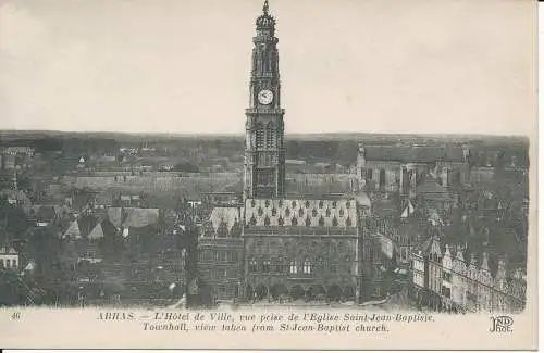 PC47110 Absetzen. Blick auf das Rathaus von der Kirche St. Jean Baptist. Neurdein. Nr. 46