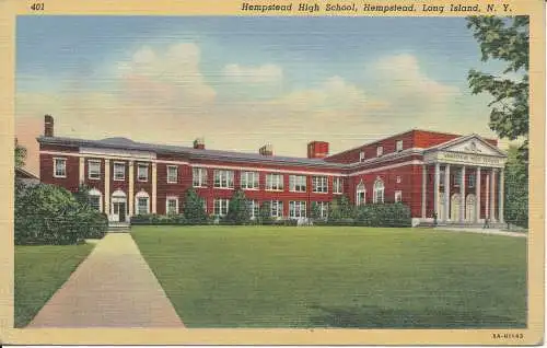 PC47346 Hempstead High School. Hanfstead. Long Island. Nr. Y. Interborough News