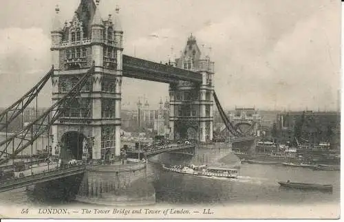 PC00006 London. Turmbrücke. LL 54. 1909