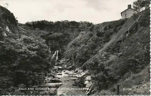 PC00071 Falls and George Borrow Hotel. Ponterwyd. 1964. RP