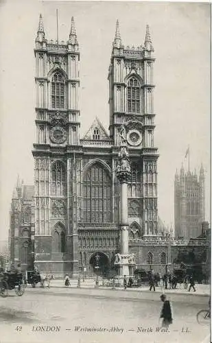 PC00018 London. Westminster Abbey. Nordwesten. LL 42