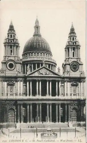 PC00009 London u. Z. St. Pauls Cathedral. LL 259