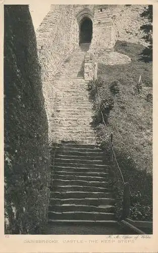 PC00227 Carisbrooke Castle. Die Keep Steps. H. M. Büro der Werke. 1925