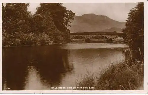 PC00361 Callander Bridge und Ben Ledi. 1937. RP