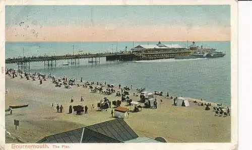 PC00123 Bournemouth. Der Pier. Pfau. Autochrom. 1906