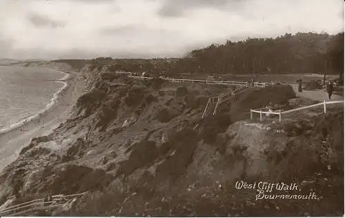 PC00322 West Cliff Walk. Bournemouth. 1913