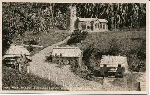 PC00199 Modell von Godshill Dorf und Kirche. Blackgang China. I.W. RP