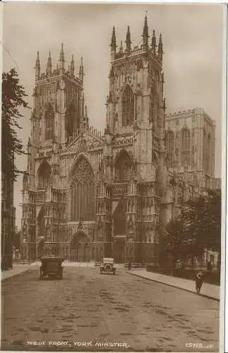 PC00441 Westfront. York Minster. Valentinstag. RP