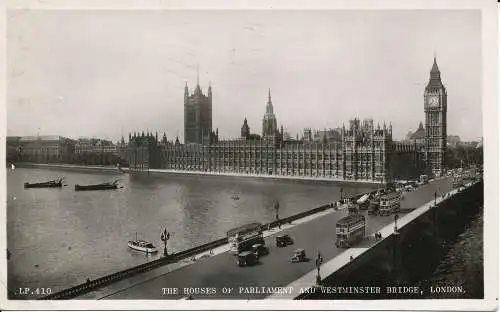 PC00245 Houses of Parliament und Westmminster Bridge. 1956. RP