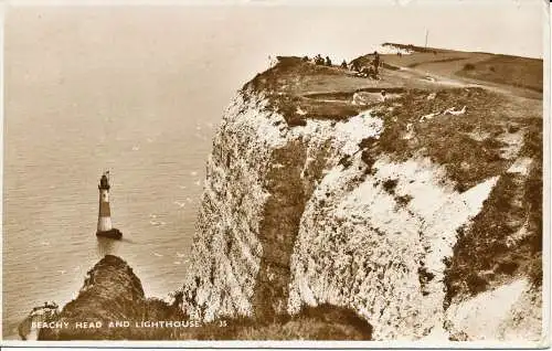 PC00169 Strandkopf und Leuchtturm. 1955. Norman. RP