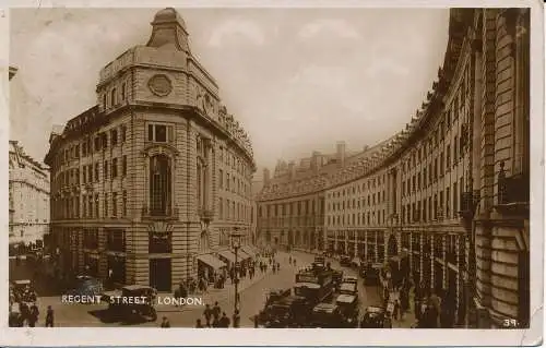 PC00250 Regent Street. London. 1933. RP